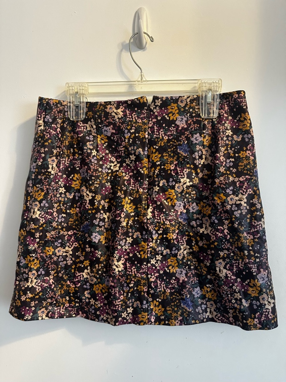 Maeve Floral Pencil Skirt in Black with Mustard & Purple - Picture 6 of 6